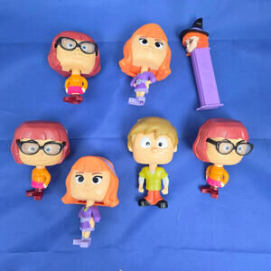 Scooby-Doo Bobbleheads & PEZ‎ Dispenser Characters Lot Velma Daphne Shaggy